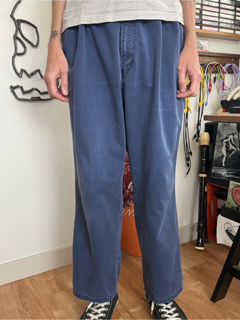 Vintage 90s Bugle Boy High Waisted Pleated Trousers ~ 37 x 29